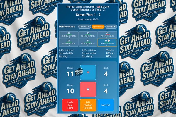 GASA live match tracking screen with rotation performance