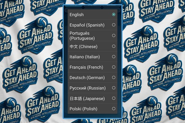 GASA language selection screen with 10 languages